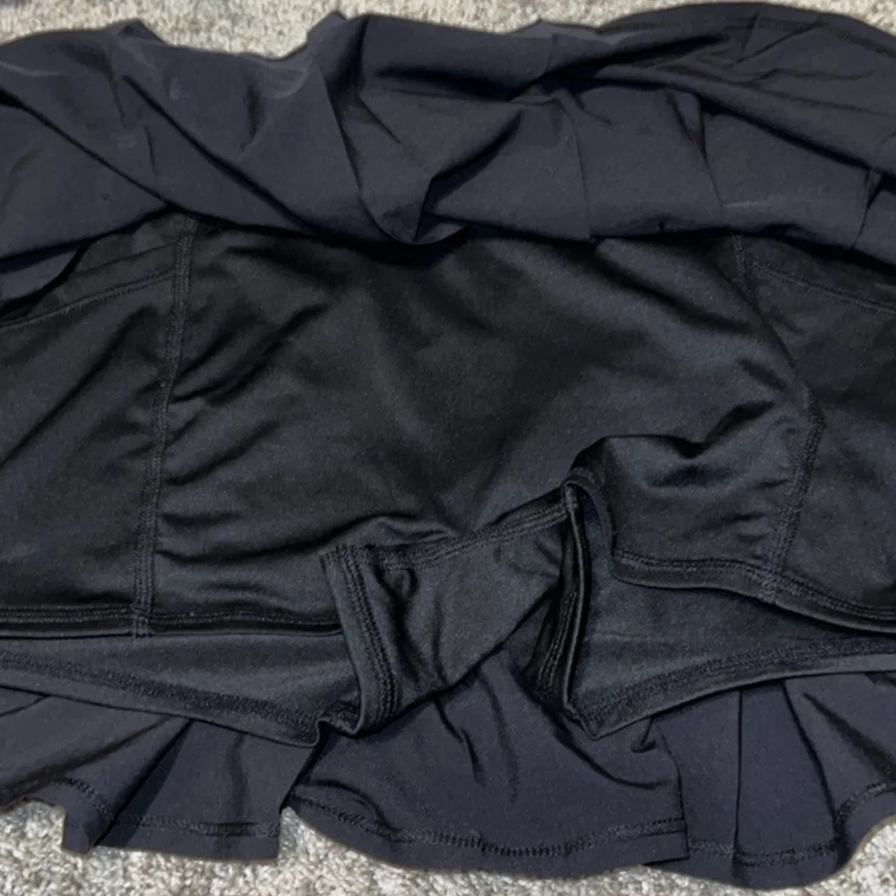 Alo Yoga Varsity Mini Tennis Skirt Black Size Small
